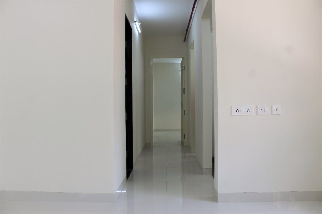 The passage inside the flat leading to different bedrooms