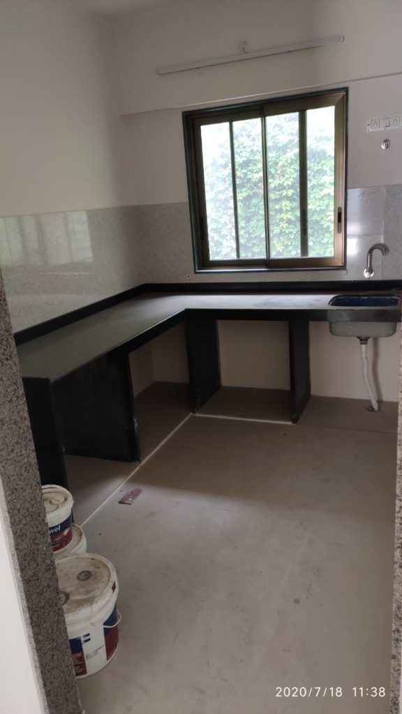 Kitchen of the sample flat at Worli