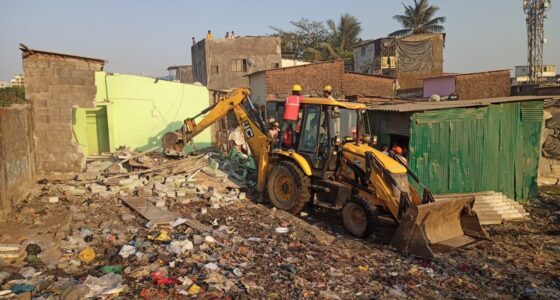 MHADA demolition drive in Malad Malvani