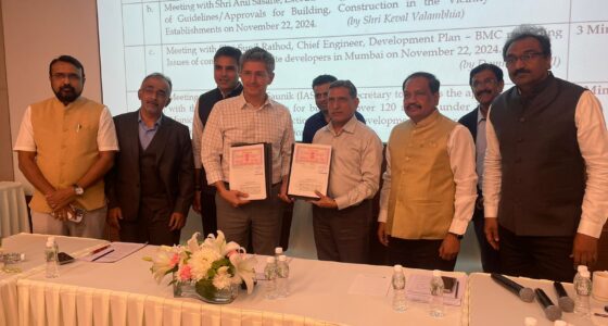 CREDAI-MCHI and MAHAPREIT have signed an MoU to assess air emissions and create a roadmap for decarbonization in the construction sector, aiming for net-zero emissions and sustainable building practices.