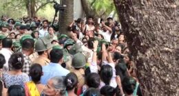 Hundreds protest at Sanjay Gandhi National Park against encroachment evictions; Forest Department claims many are repeat encroachers who misused rehabilitation, while tribals assert ancestral rights under Forest Rights Act.