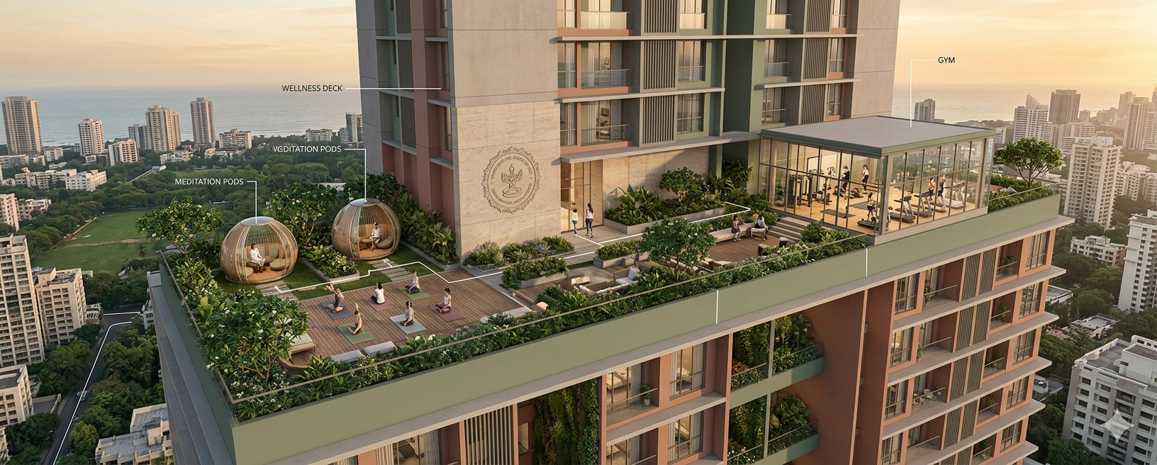 The Government of Maharashtra has doubled the FSI-free allowance for wellness and recreational facilities in housing societies — from 2% to 4% of total BUA — under an amendment to DCPR 2034 notified on 6 May 2026. The revision also expands permitted uses to include Meditation Centres and Recreational Activities alongside existing Yogalayas and Fitness Centres, and introduces a new provision for commercial buildings.