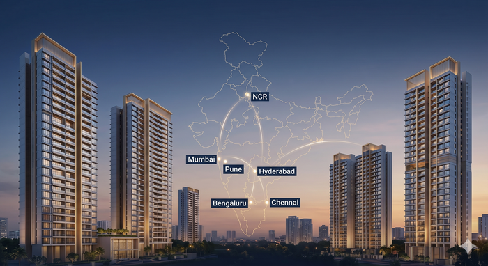 India’s top listed real estate developers reported an 18% jump in pre-sales to ₹1.48 lakh crore in FY26, with multi-city expansion and premium housing demand emerging as the biggest growth drivers.