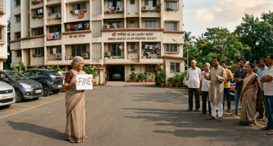 Appellate Court dismisses society’s appeal, holds daily ₹200 parking fines illegal as Model Bye-law 165(a) caps penalties at ₹5,000 per year.