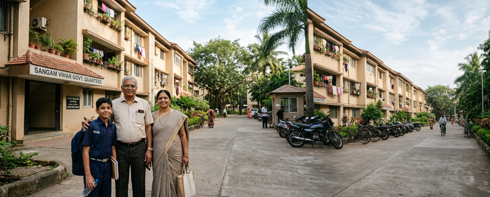 Maharashtra allows retiring employees with school-going children to retain government homes until June, but at five times the licence fee.
