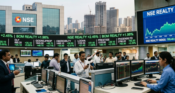 Realty stocks hold at 880 on August 21 as oil extends a six-day rally and the Hormuz joint statement stays unpublished. The week ends in a holding pattern.