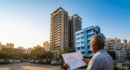 MahaREAT, MahaRERA, RA Residences, RA Associates, Dadar East, Section 14 RERA, two-thirds consent, IT building, commercial FSI, conveyance, housing society, homebuyers, Kothari, P51900001634, mixed-use project, sanctioned plan 2017, revised plan 2021, DCPR 2034, guest parking, clubhouse, fire safety, RERA penalty, Mumbai real estate, Square Feat India