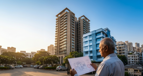 MahaREAT, MahaRERA, RA Residences, RA Associates, Dadar East, Section 14 RERA, two-thirds consent, IT building, commercial FSI, conveyance, housing society, homebuyers, Kothari, P51900001634, mixed-use project, sanctioned plan 2017, revised plan 2021, DCPR 2034, guest parking, clubhouse, fire safety, RERA penalty, Mumbai real estate, Square Feat India