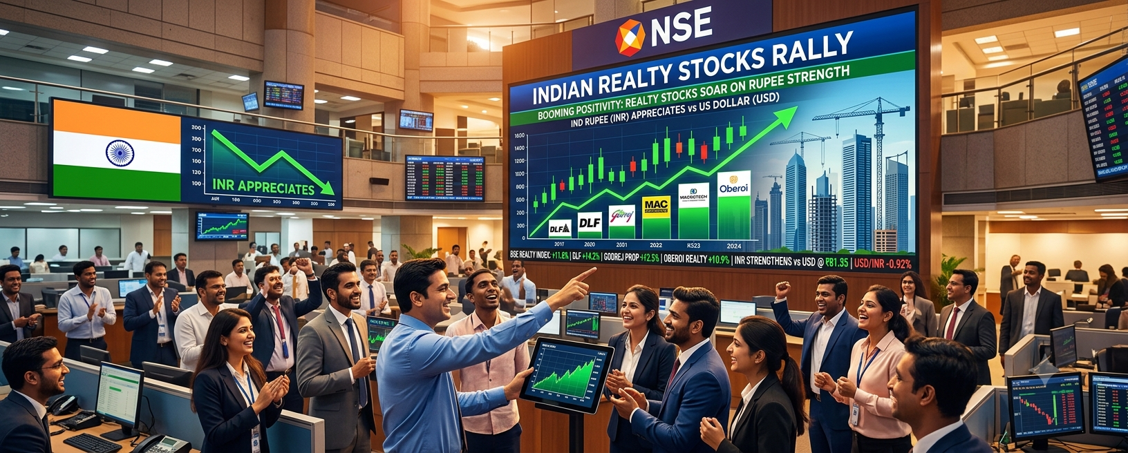 Realty Sector Bounces Back as Trump Plays Down Iran Conflict and Rupee Surges to Two-Month High